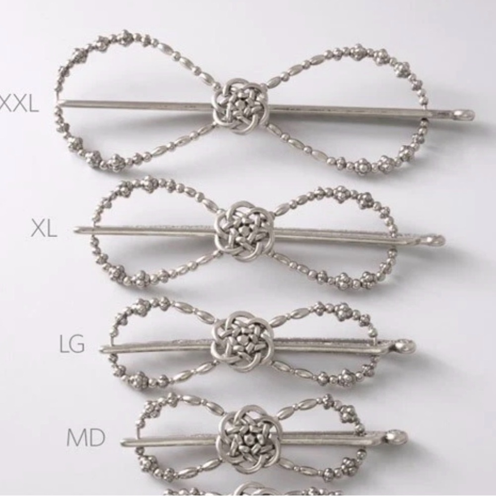 LILI ROSE SILVER HAIR CLIP - Picture 4 of 9